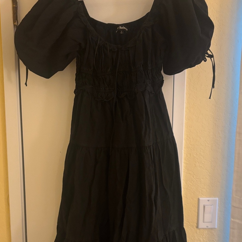 En Saison Cottagecore Black Dress